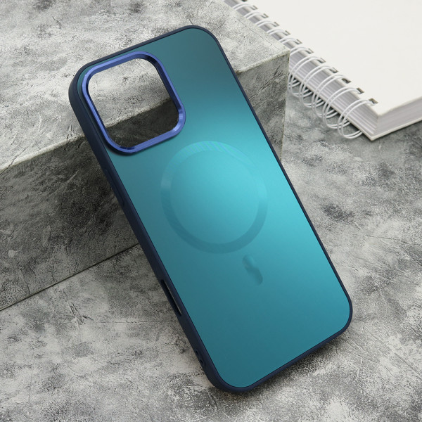 Futrola COLOR METAL MagSafe za iPhone 16 Pro Max (6.9) plava (big camera)