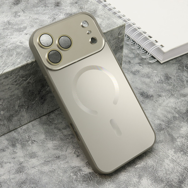 Futrola COLOR METAL Magsafe za iPhone 17 Pro Max (6.9) siva (small camera)