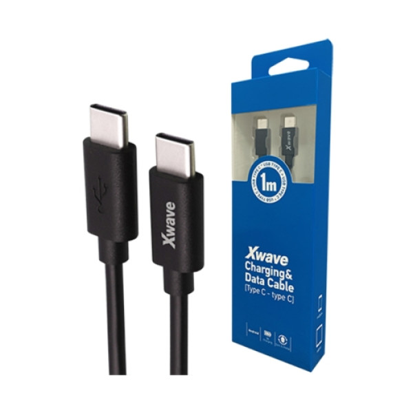 Xwave Kabl Type C na Type C 1m/3A/65W CRNI