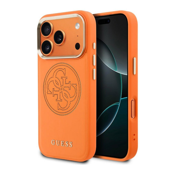 Maska Guess Perforated 4G MagSafe za iPhone 17 Pro narandzasta