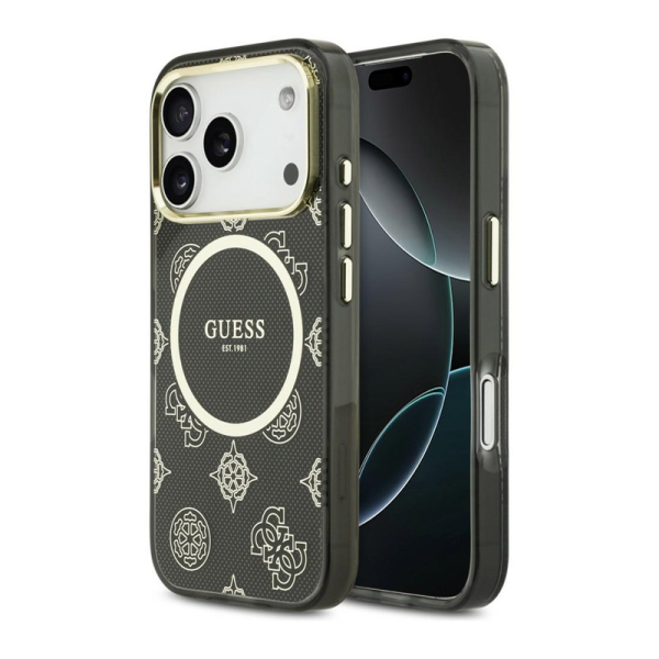Maska Guess IML Peony Dot MagSafe za iPhone 17 Pro Max siva