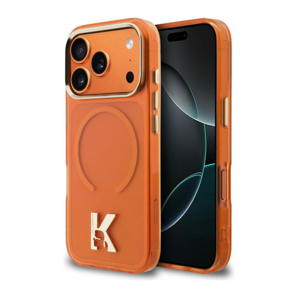 Maska Karl Lagerfeld IML K Head Logo MagSafe za iPhone 17 Pro narandzasta