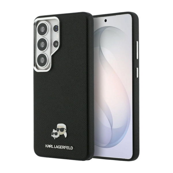 Maska Karl Lagerfeld Saffiano KC Metal Logo MagSafe za Samsung S26 Ultra/ S948B crna