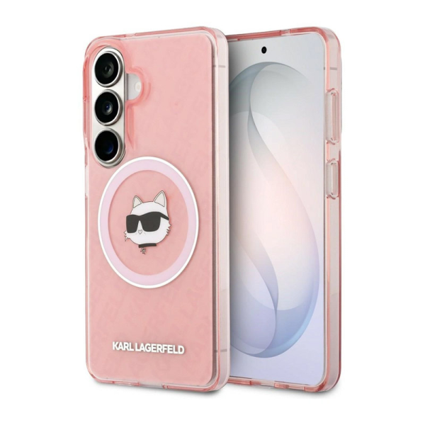 Maska Karl Lagerfeld IML Repeated Choupette MagSafe za Samsung S26/ S941B roze