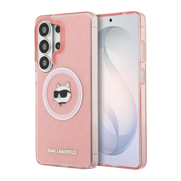 Maska Karl Lagerfeld IML Repeated Choupette MagSafe za Samsung S26 Ultra/ S948B roze