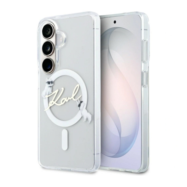 Maska Karl Lagerfeld IML KC Script MagSafe za Samsung S26/ S941B transparent