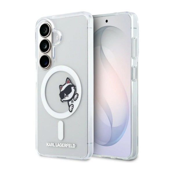 Maska Karl Lagerfeld IML Peekaboo Choupette MagSafe za Samsung S26/ S941B transparent