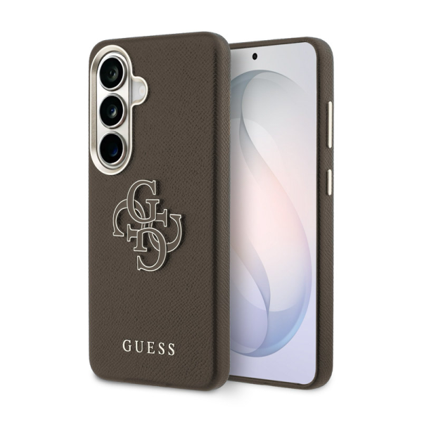 Maska Guess Grained Big 4G Metal Logo za Samsung S26/ S941B braon