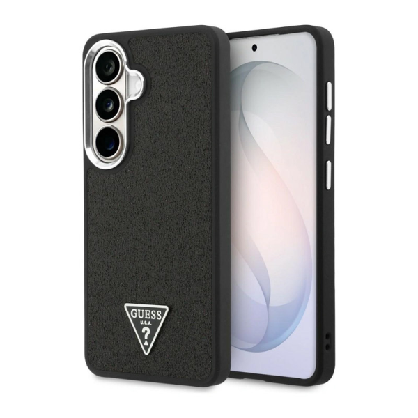 Maska Guess Fixed Glitter Triangle MagSafe za Samsung S26/ S941B crna