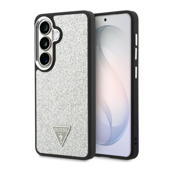 Maska Guess Fixed Glitter Triangle MagSafe za Samsung S26/ S941B silver