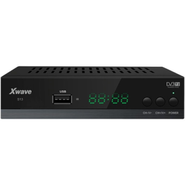 Xwave S13 DVB-T2 SetTopBox H.265,LED,scart,HDMI,RF in-out,USB,media player,metalno kućište