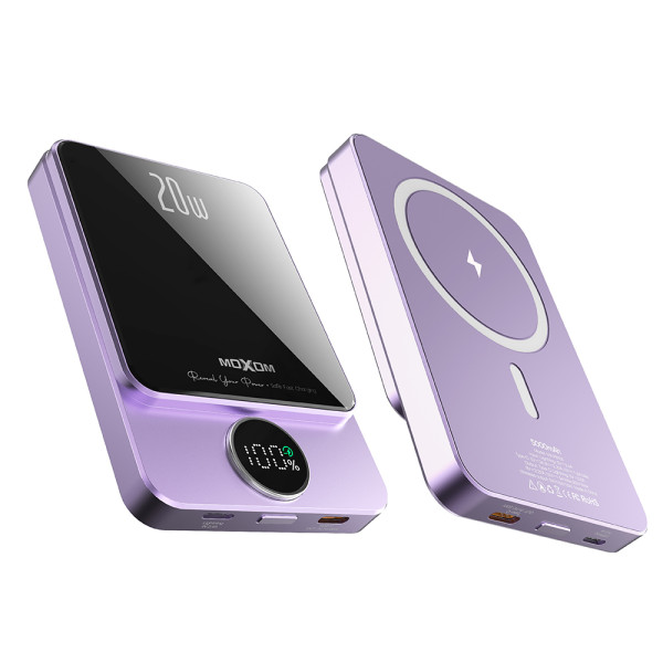 Power Bank MagSafe Moxom MX-PB110 LED PD20W 5000mAh ljubicasti