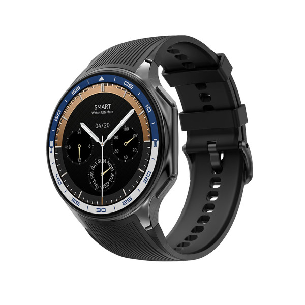 Smart watch DT Watch X crni (crna silikonska i crna kozna narukvica)