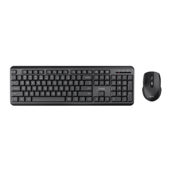 Tastatura+miš TRUST ODY II bežični set/Silent/SRB CRNA