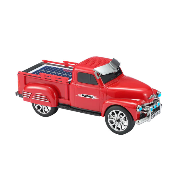 Zvucnik bluetooth WS-695 sa solarnim punjenjem auto crveni