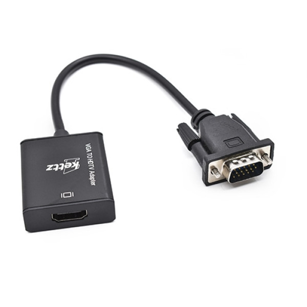 Kettz VGA na HDMI Konvertor + audio 3.5mm V2H