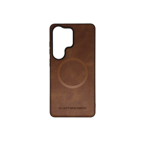 Silikonska futrola OLGE Magnetic New Feeing Samsung S26 Ultra BRAON