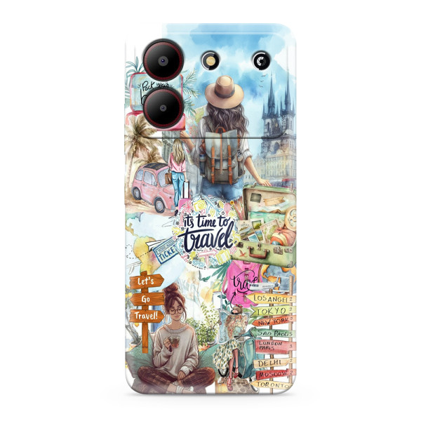 Futrola ULTRA TANKI PRINT CLEAR za ZTE Blade A54 SP031