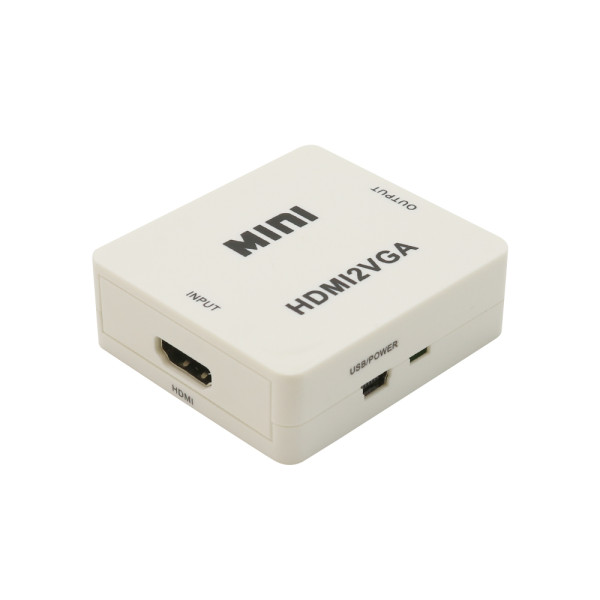 Adapter HDMI na VGA+audio beli MINI