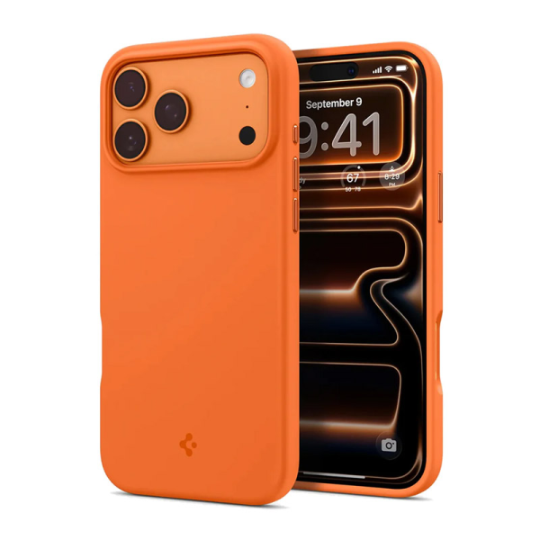 Maska Spigen Silicone Fit MagSafe za iPhone 17 Pro Max narandzasta