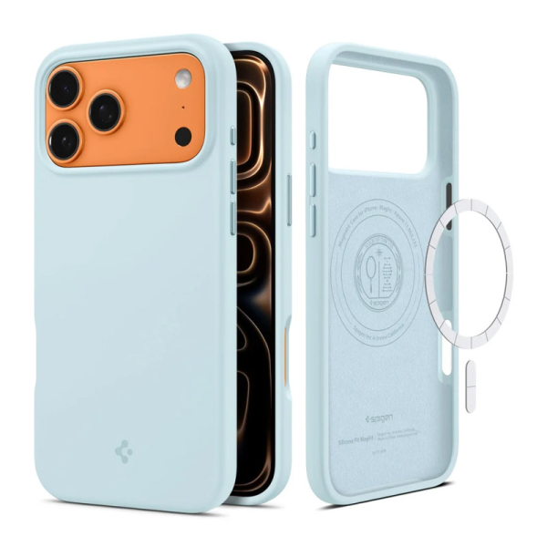 Maska Spigen Silicone Fit MagSafe za iPhone 17 Pro Max plava