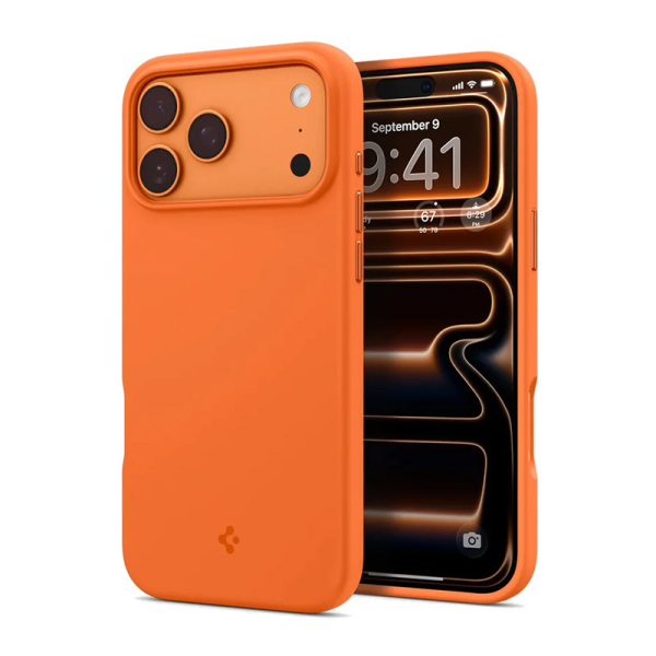 Maska Spigen Silicone Fit MagSafe za iPhone 17 Pro narandzasta