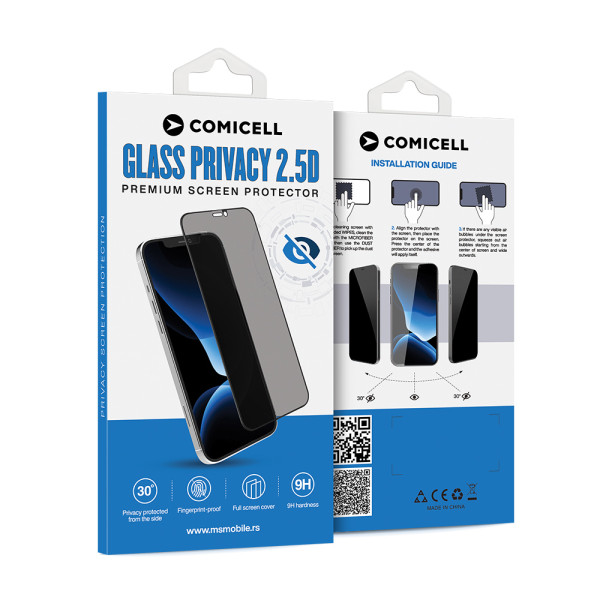 Folija za zastitu ekrana GLASS PRIVACY 2.5D full glue za Honor 600/Honor 600 Pro crna