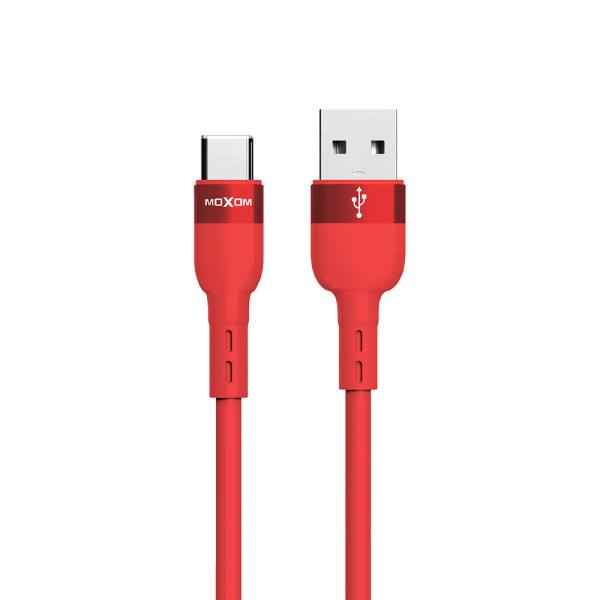 USB data kabal Moxom MX-CB184 silicone Type C 3A 1m crveni