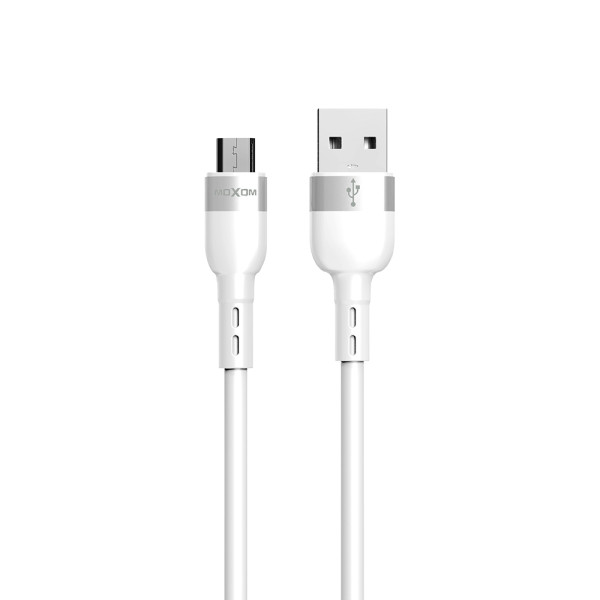 USB data kabal Moxom MX-CB184 silicone micro 3A 1m beli