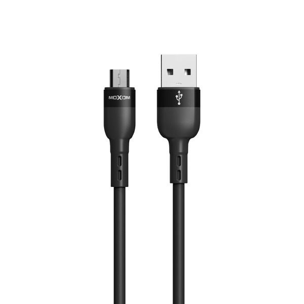 USB data kabal Moxom MX-CB184 silicone micro 3A 1m crni