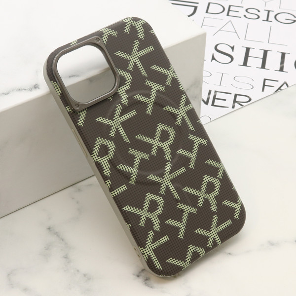 Futrola MONOGRAM MagSafe za iPhone 15 (6.1) siva