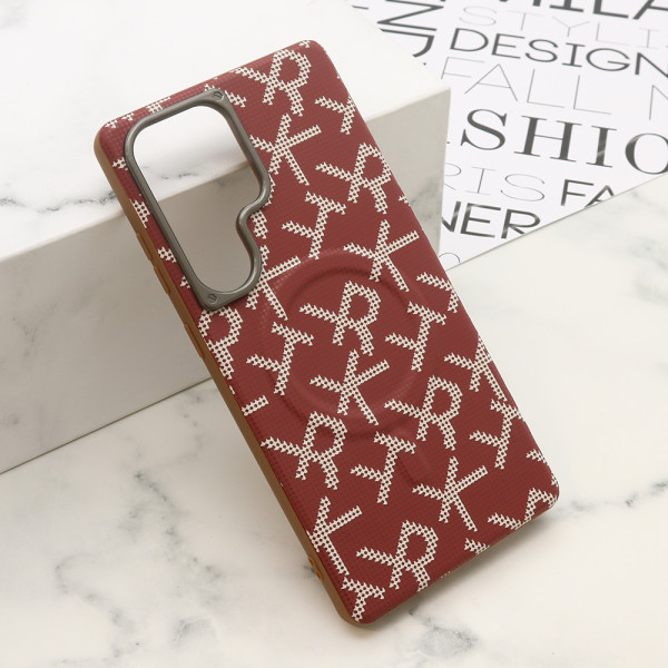 Futrola MONOGRAM MagSafe za Samsung S938B Galaxy S25 Ultra 5G crvena