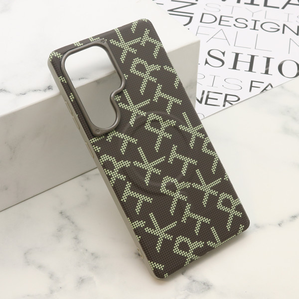 Futrola MONOGRAM MagSafe za Samsung S938B Galaxy S25 Ultra 5G siva