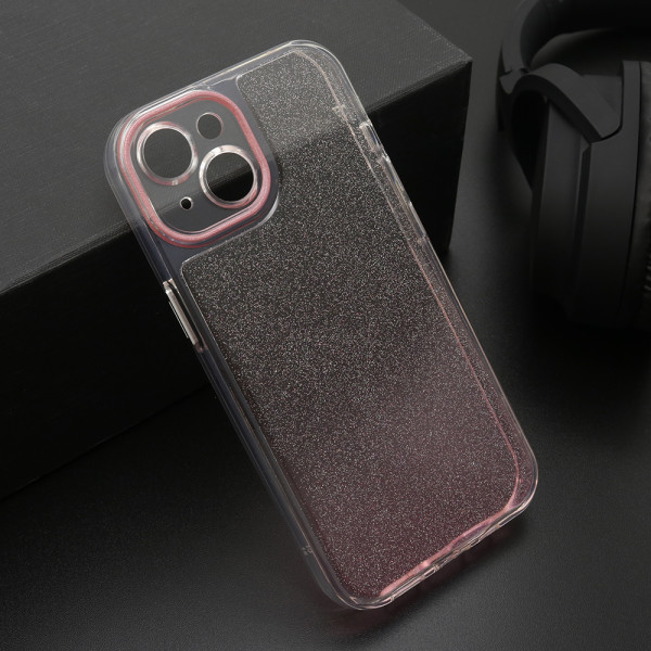 Futrola OMBRE GLITTER za iPhone 15 (6.1) roze
