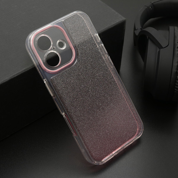 Futrola OMBRE GLITTER za iPhone 16 (6.1) roze