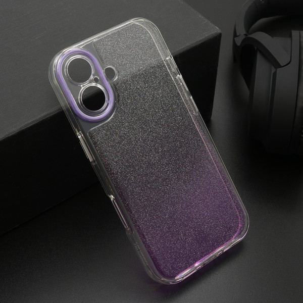 Futrola OMBRE GLITTER za iPhone 17 (6.3) ljubicasta