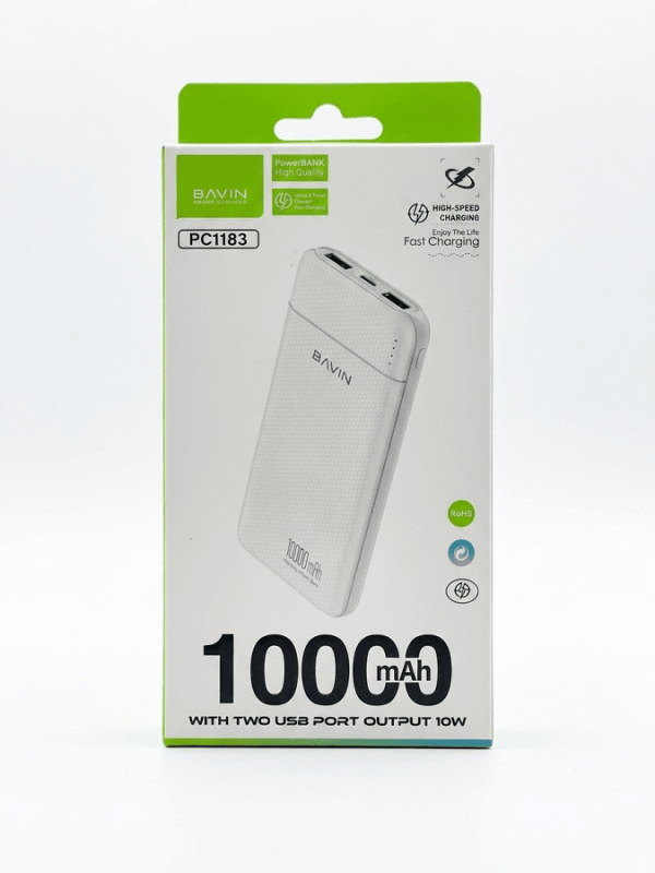 Bavin Power Bank 10000 mAh PC1183 bela