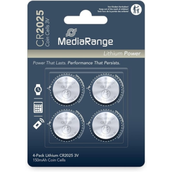 MediaRange Germany baterije CR2025 / 160mAh, 3V - pakovanje 1/4