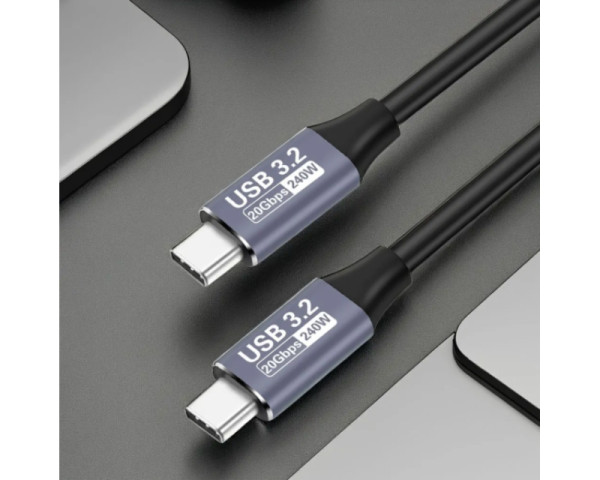 FAST ASIA Kabl USB 3.2 na USB 3.2 8K60 Hz, 20Gbps, 240W 2m, crni