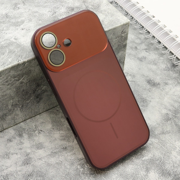 Futrola COLOR METAL MagSafe II za iPhone 17 (6.3) dark cherry