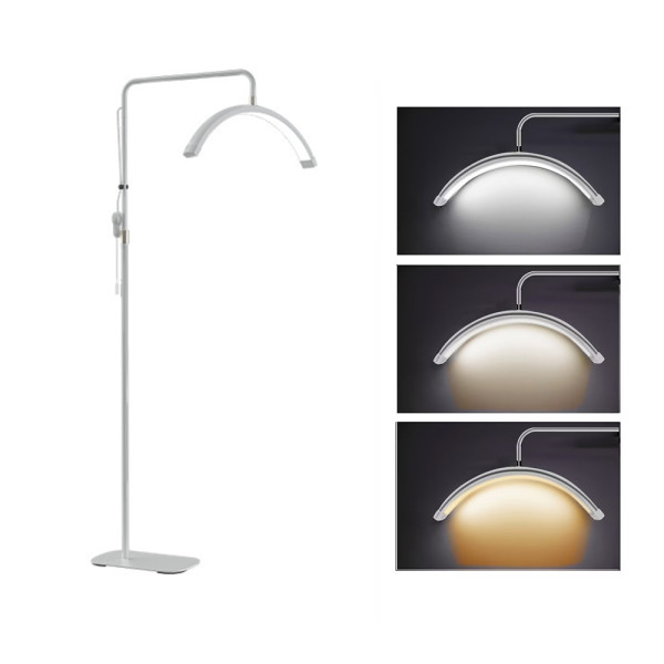 Podna LED lampa Half moon M6X bele