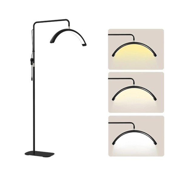 Podna LED lampa Half moon M6X crna