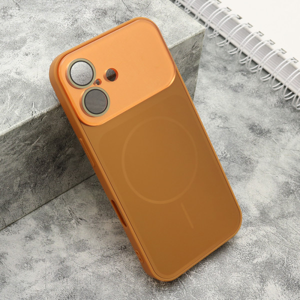 Futrola COLOR METAL MagSafe II za iPhone 16 (6.1) narandzasta