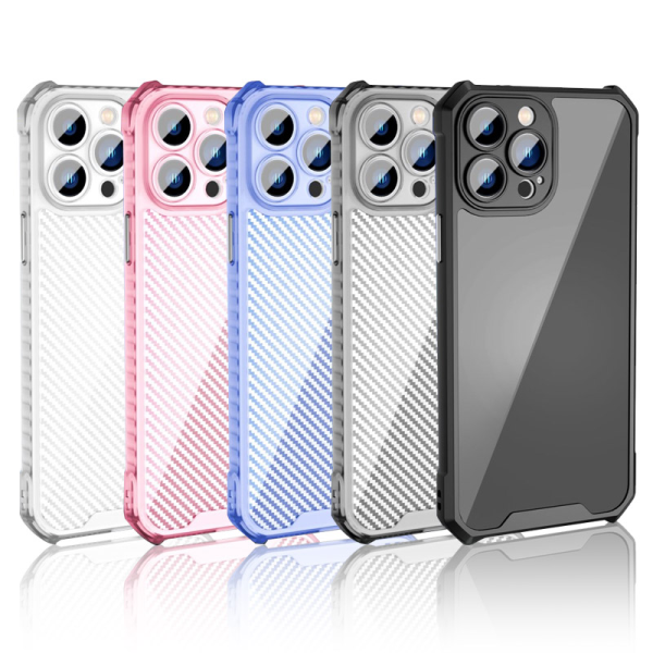 Maska Carbon shield iPhone 13 Pro siva