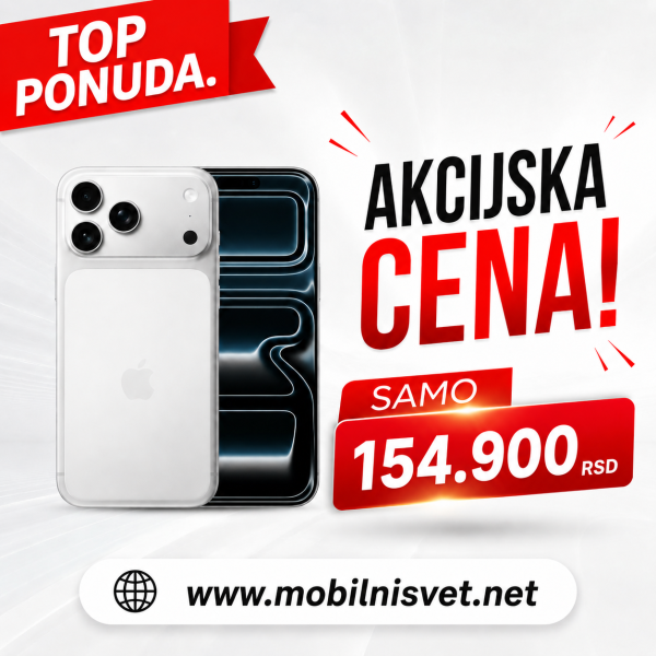Apple iPhone 17 Pro Max 256GB BeloSivi