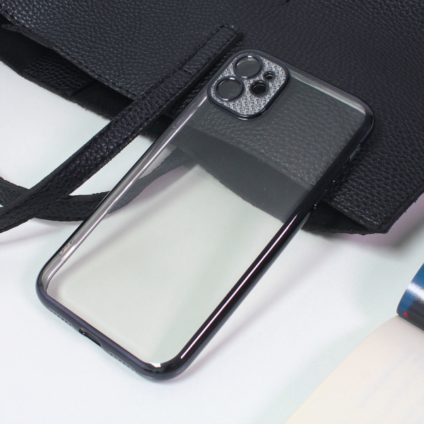 Torbica Silikon Camera Diamond iPhone 11 6.1 crna