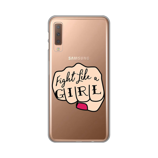 Torbica Silikonska Print Skin za Samsung A750F Galaxy A7 2018 Fight Like A Girl