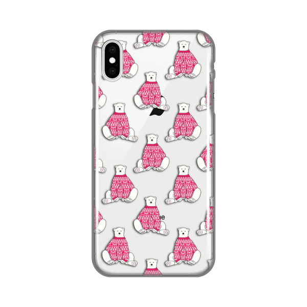Torbica Silikonska Print Skin za iPhone XS Max Bears In Sweater
