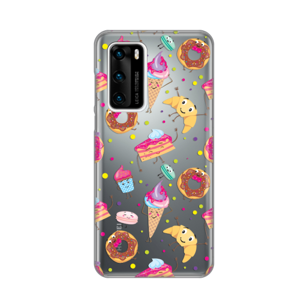 Torbica Silikonska Print Skin za Huawei P40 Cute Sweets