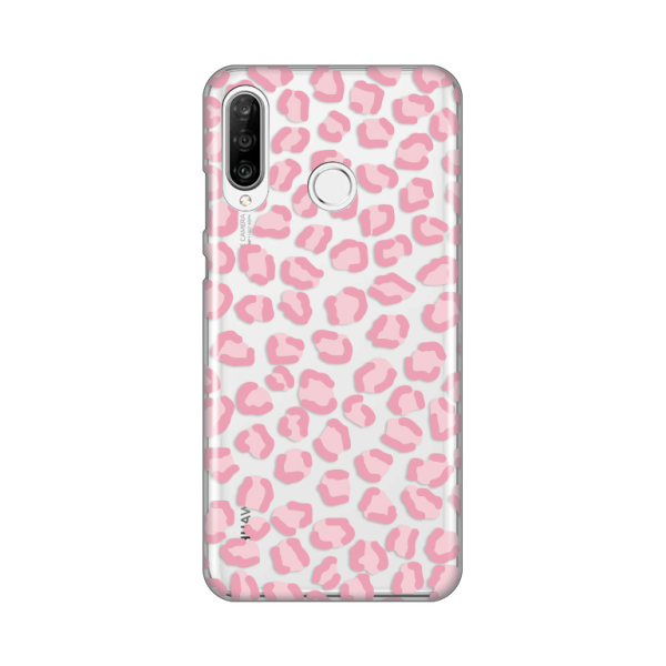 Torbica Silikonska Print Skin za Huawei P30 Lite Pink Cheetah
